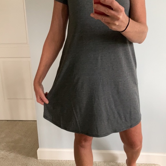 Grey Cutout Detail Shift Dress - Picture 4 of 14